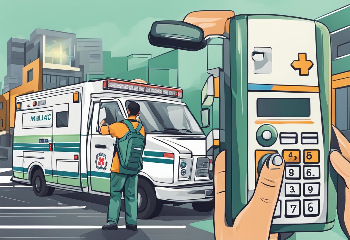 Ligar para Ambulância: Quando e Como Pedir Socorro Médico 1 A person dialing the emergency number for an ambulance