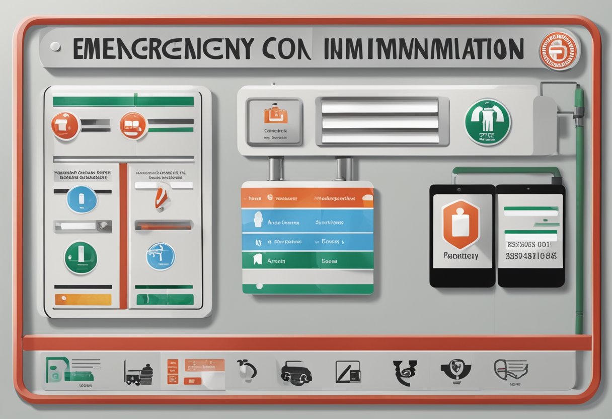 Número de Emergência Ambulância: Como Chamar Ajuda Rápida 7 Emergency contact information displayed on a sign with a prominent ambulance symbol