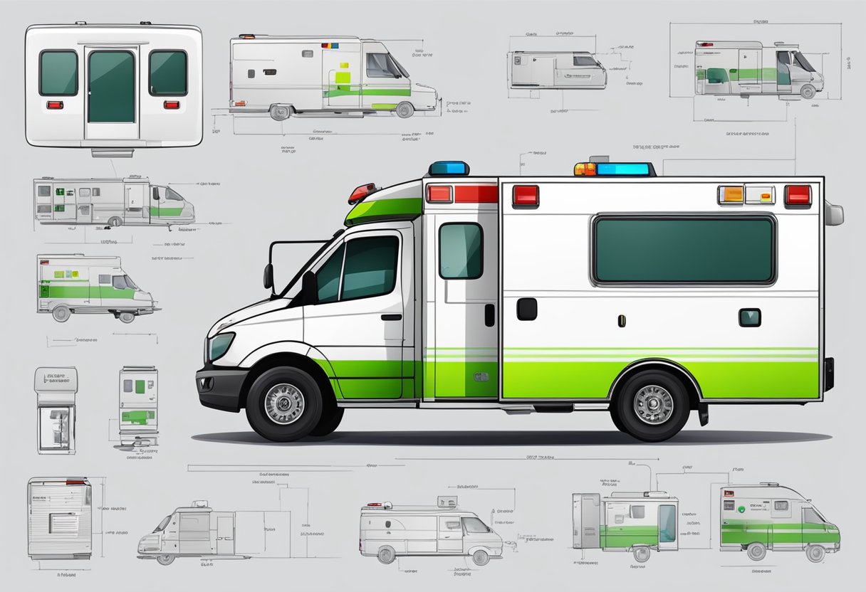 Preço Ambulância Simples Remoção: Guia de Custos e Considerações 2 A simple ambulance with basic medical equipment, displaying technical aspects and price details