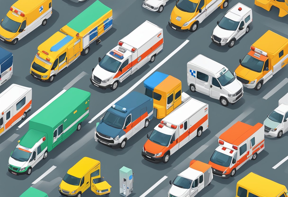 Remoção de Pacientes em Ambulância: Procedimentos e Melhores Práticas 1 Various ambulance types and patient capacities for patient transport