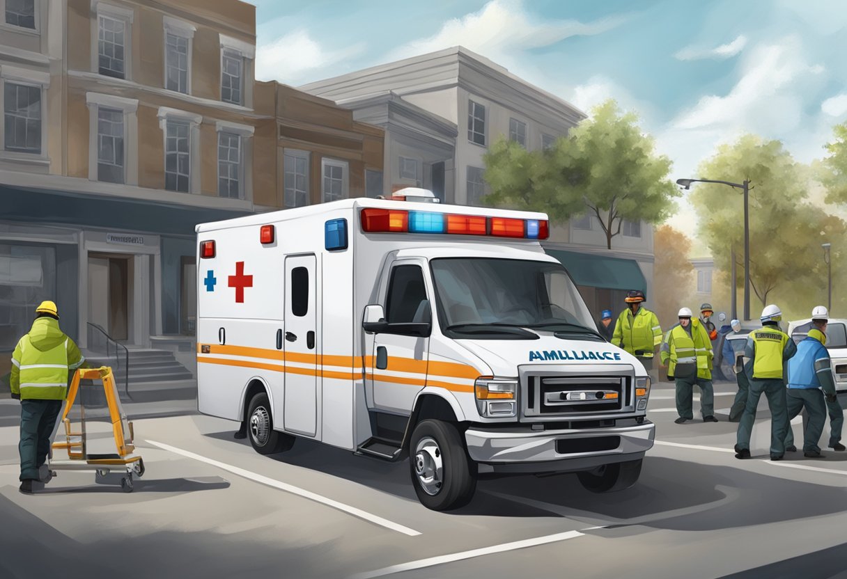 Ambulance covering and removal operations. No human subjects