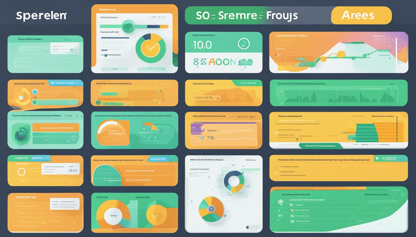 The Screaming Frog SEO Spider and 8 alternatives to Ahrefs Site Audit lined up on a virtual platform, each with their unique features highlighted