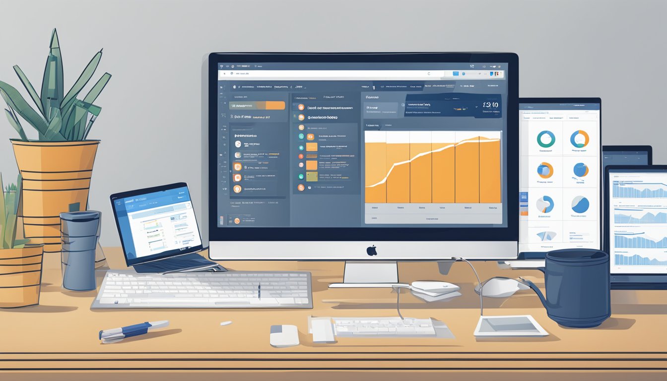 A computer screen displaying Ahrefs and 6 alternative tools, with a search bar and comparison chart