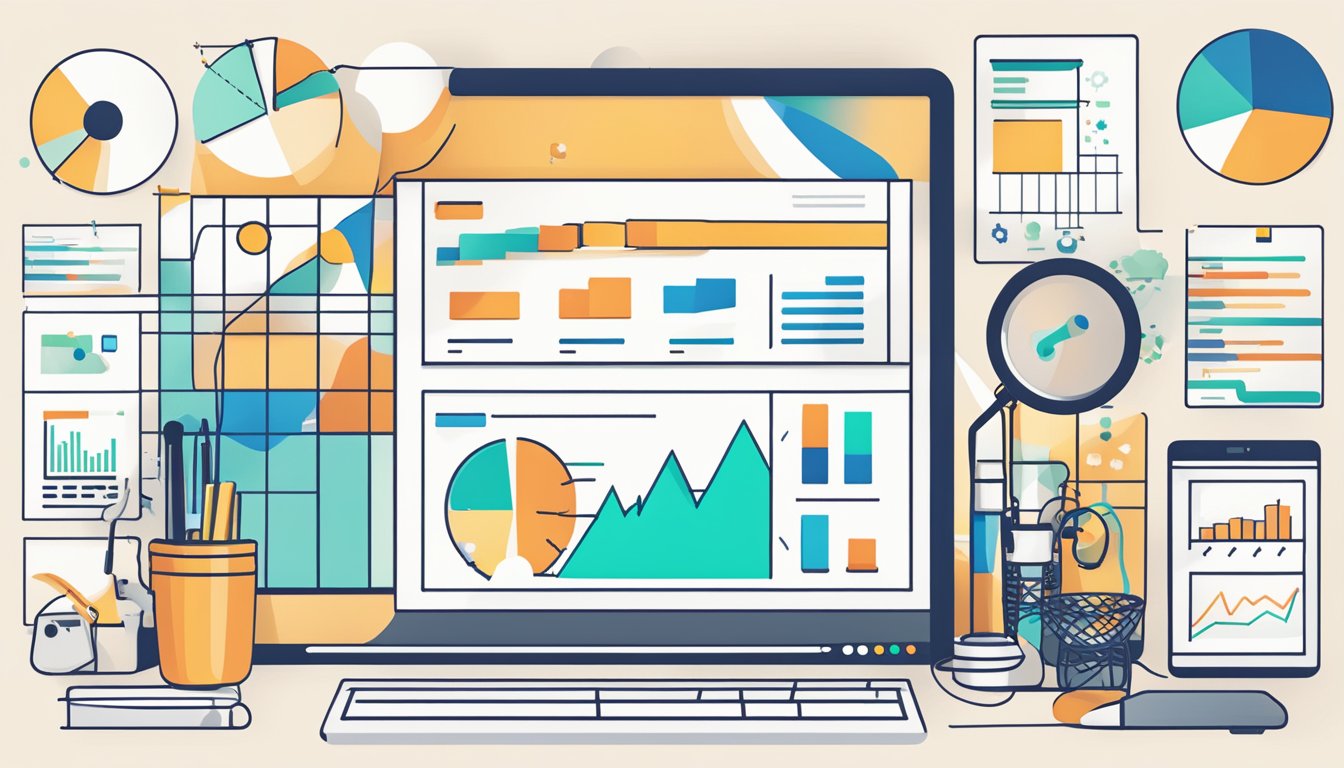 Various SEO tools displayed on a computer screen, including alternatives to Ahrefs.</p><p>Charts and graphs show the benefits of using diverse tools