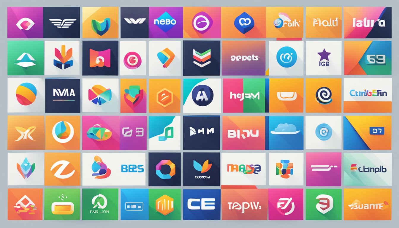 A lineup of 8 colorful, bold logos representing alternative ranking platforms, arranged in a clean, modern grid layout