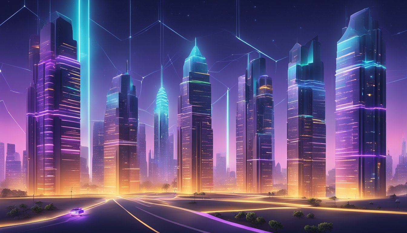 A vibrant, futuristic cityscape with six glowing, interconnected towers representing the 6 alternatives to MarketMuse.</p><p>Each tower emits a distinct energy, symbolizing their unique strengths and capabilities