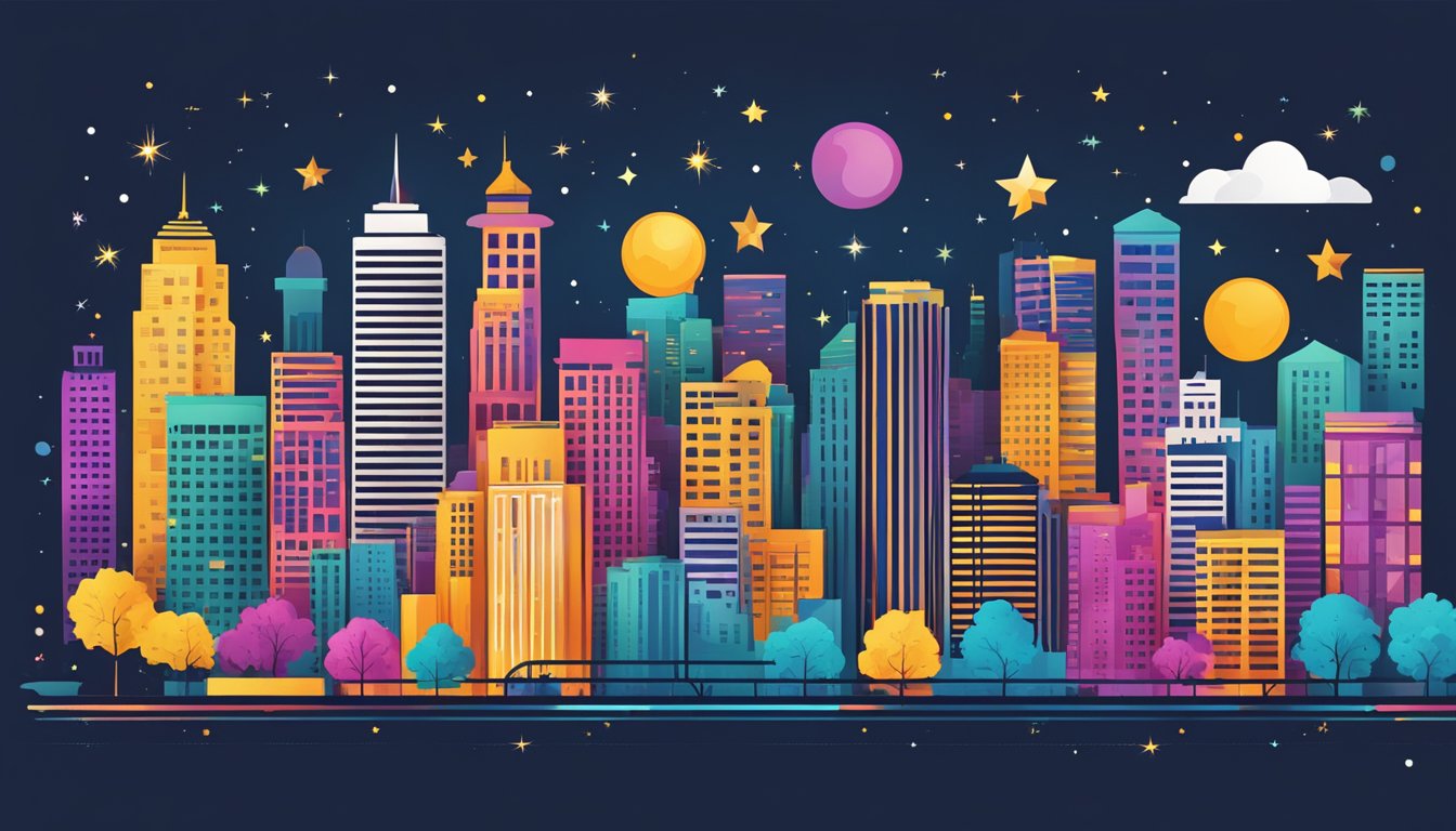 A vibrant city skyline with seven shining stars representing the best alternatives to Moz Local.</p><p>The stars are arranged in a dynamic and eye-catching pattern, drawing attention to the top alternatives