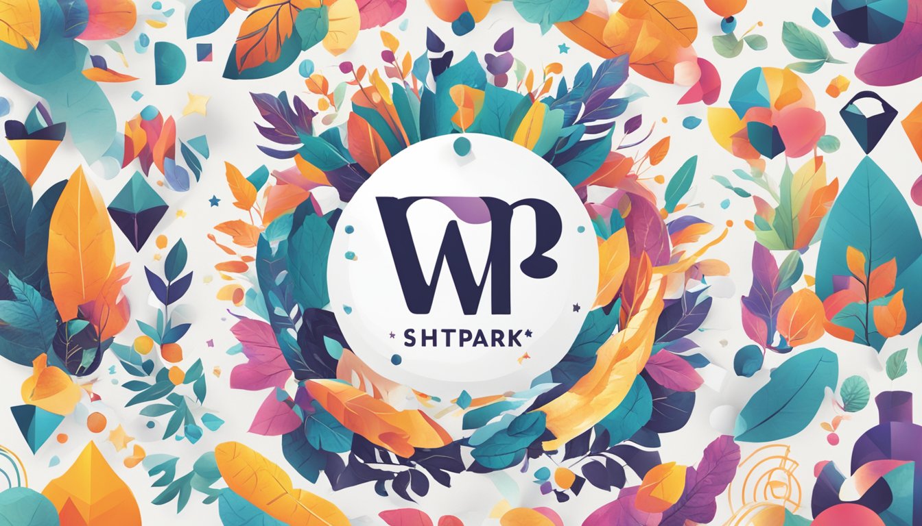 A vibrant, diverse group of 8 alternative symbols surround a bold "WhiteSpark" logo, representing creativity and choice