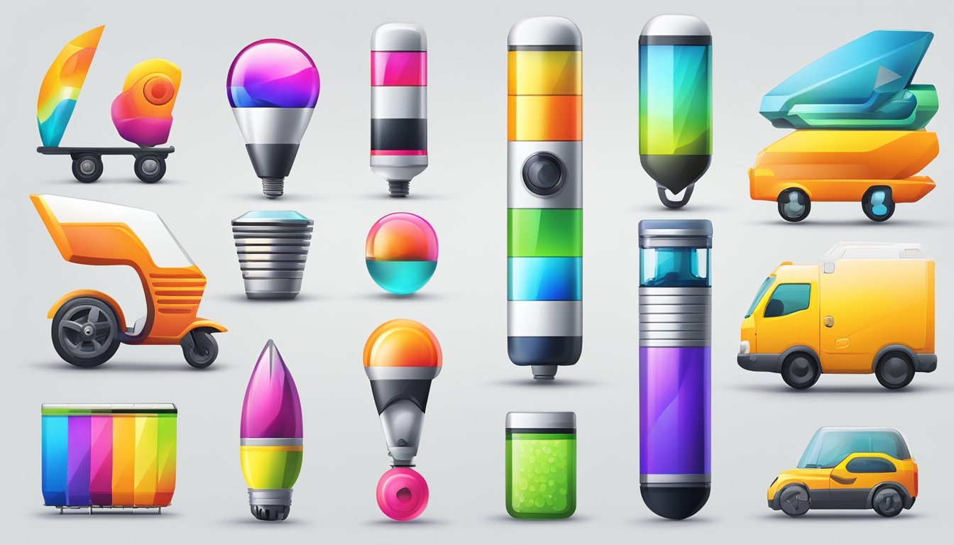 A lineup of 8 colorful and vibrant alternative options to a white spark, each with unique and eye-catching features