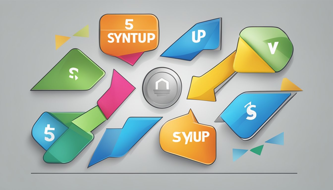 Five colorful arrows pointing away from a central Synup logo, each labeled with a different alternative option