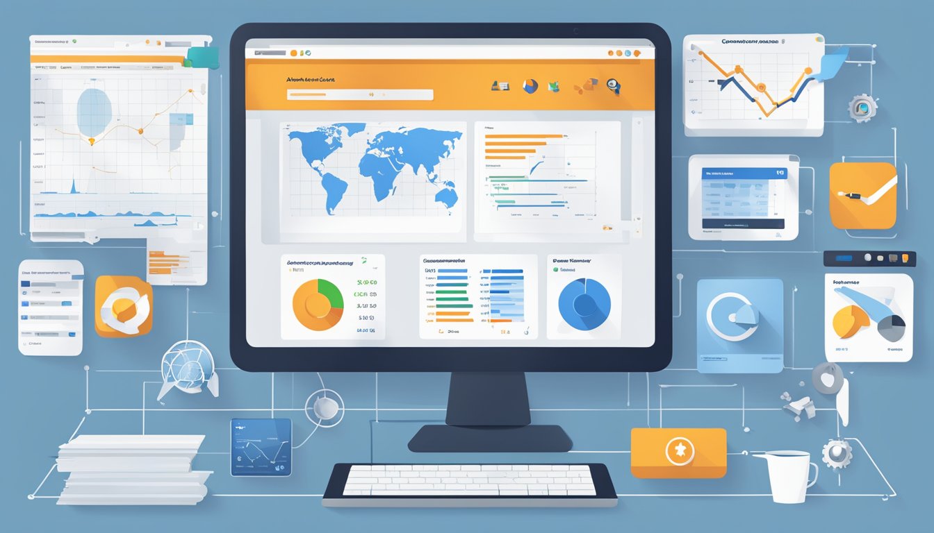 A computer screen showing Ahrefs and 7 alternative tools to GeoRanker.</p><p>Icons and logos of the tools are displayed with comparison charts