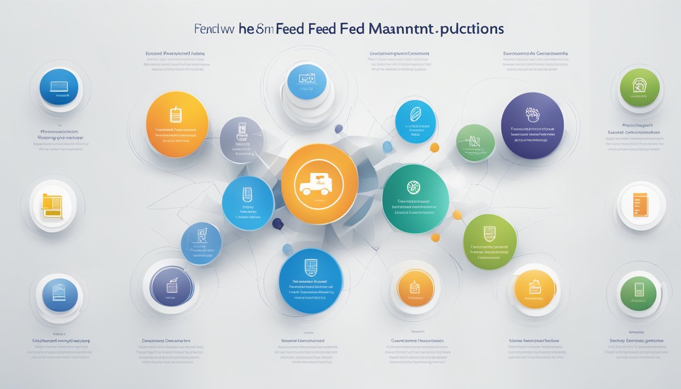 A group of six different product feed management solutions are displayed, each with their own unique features and benefits, emphasizing the importance of choosing the right one