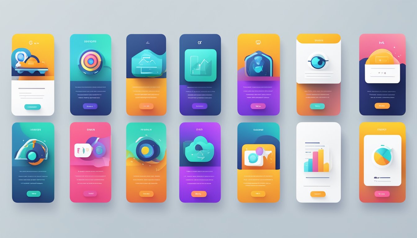 A lineup of 7 vibrant, eye-catching icons representing the alternatives to Uberall, with bold, modern typography and a clean, professional layout