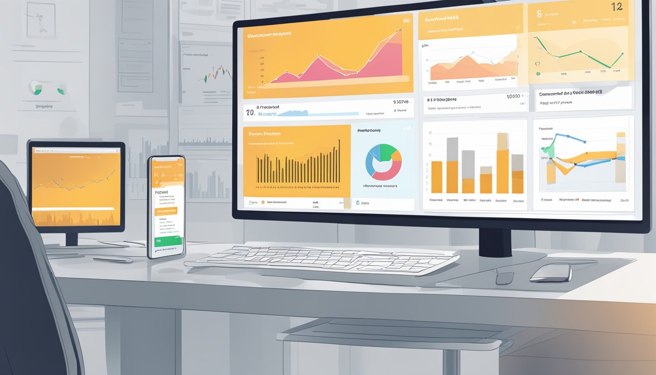 A computer screen displaying 5 alternative options to DataFeedWatch, with Google Analytics open in the background