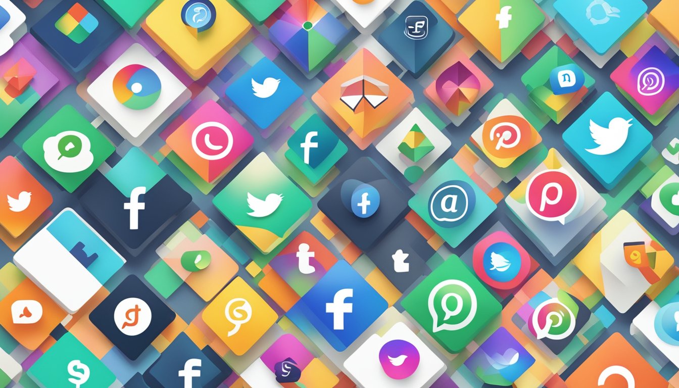 Five colorful icons representing social media platforms arranged in a grid, with the title "The 5 Best Alternatives to Sprout Social" displayed prominently above them