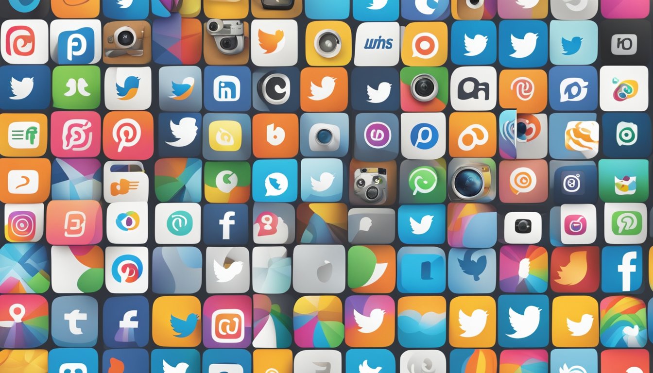 A colorful array of computer screens display the logos of 8 social media management platforms, with Hootsuite being crossed out in the center