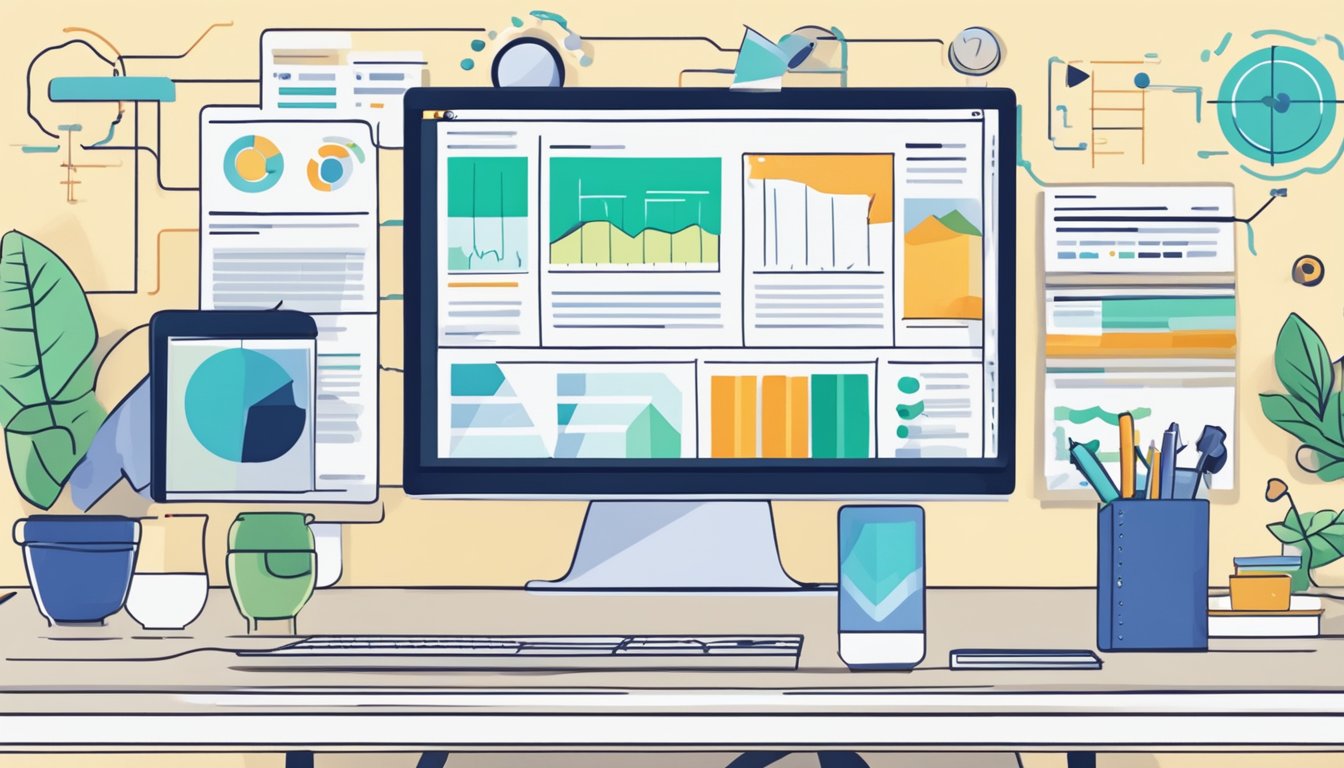 A computer screen displaying CognitiveSEO's article "The 7 Best Alternatives to Raven Tools" with various SEO tools and graphs in the background