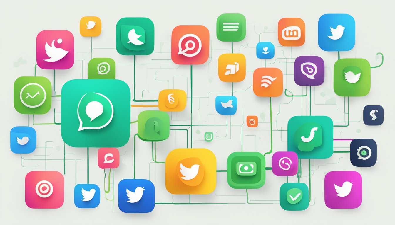 A lineup of 7 vibrant, interconnected social media icons with the title "Sprout Social The 7 Best Alternatives to SocialPilot" above them