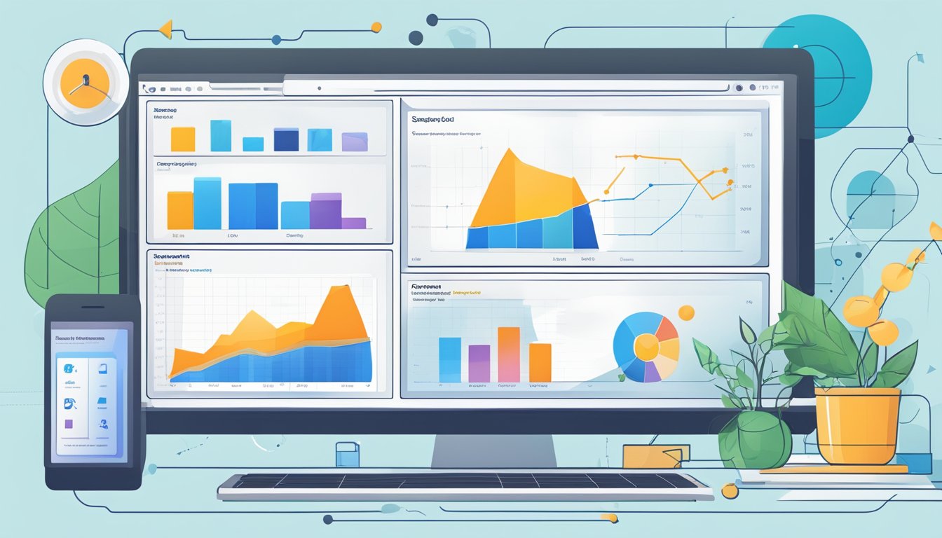 A computer screen displaying the Serpstat Plugin interface with the 5 best alternatives to Ahrefs SEO Toolbar highlighted.</p><p>Icons and graphs show various metrics and data