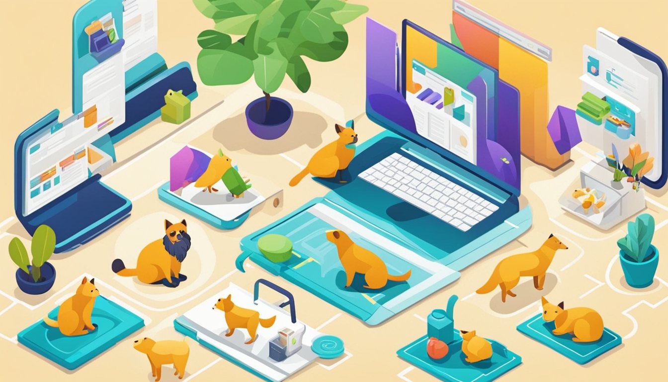 A colorful pet blog website with various images of animals, pet products, and blog posts.</p><p>The images are optimized for SEO with descriptive filenames and alt text