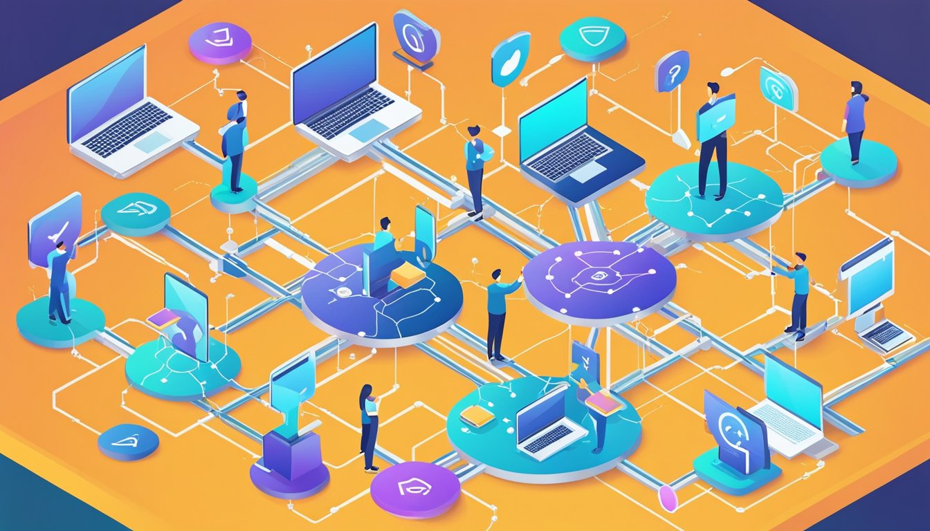 Multiple platforms connect through hyperlinks, enhancing SEO.</p><p>Visualize a network of interconnected platforms with arrows pointing between them