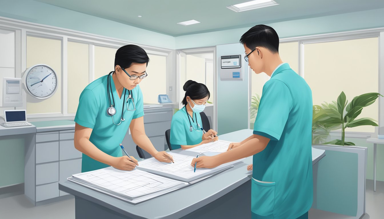 A cardiologist at Changi General Hospital in Singapore, Dr. Yeo Colin is busy attending to patients and reviewing medical charts