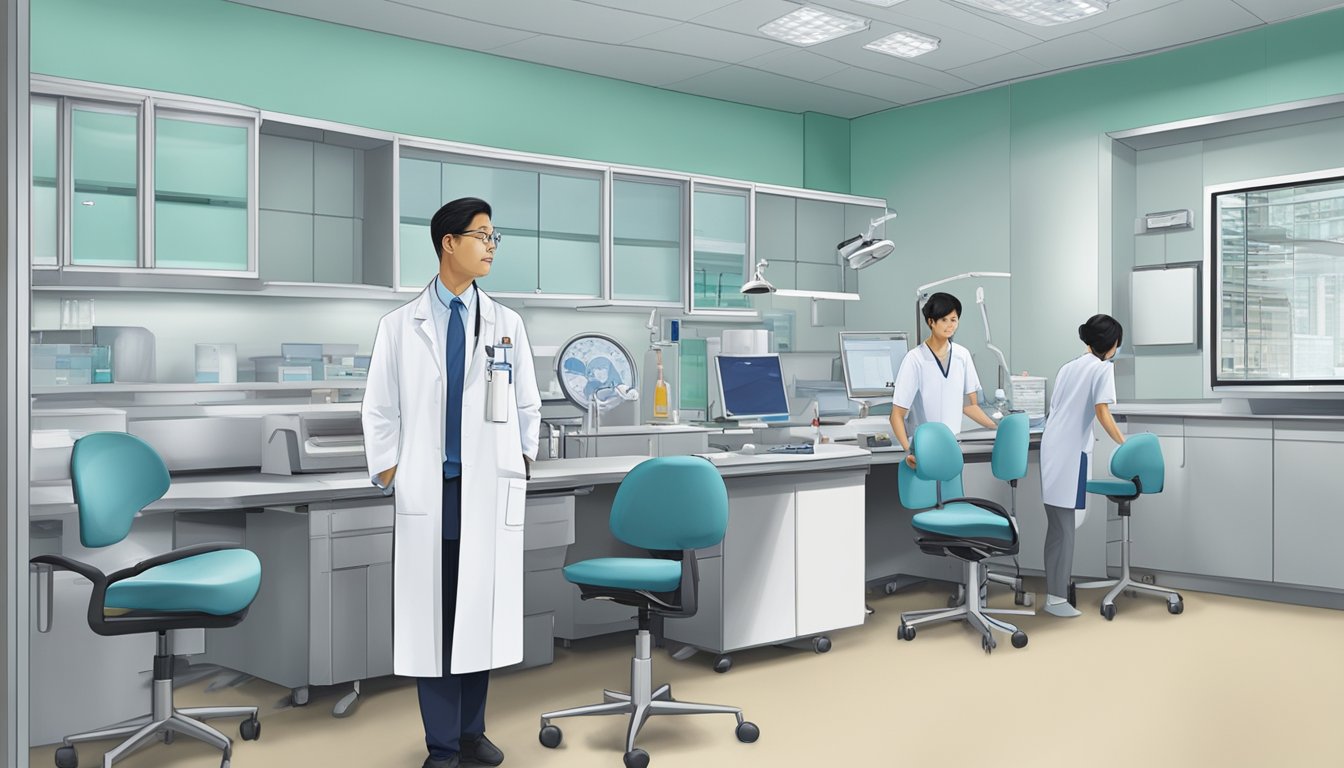 A cardiologist at Changi General Hospital providing medical services in a clinical setting
