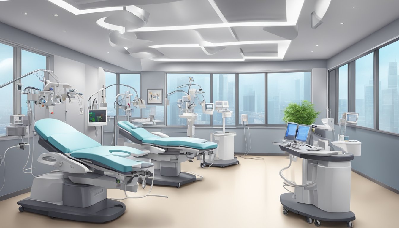 A modern, state-of-the-art cardiology center with advanced equipment and a team of experienced cardiologists providing top-notch care