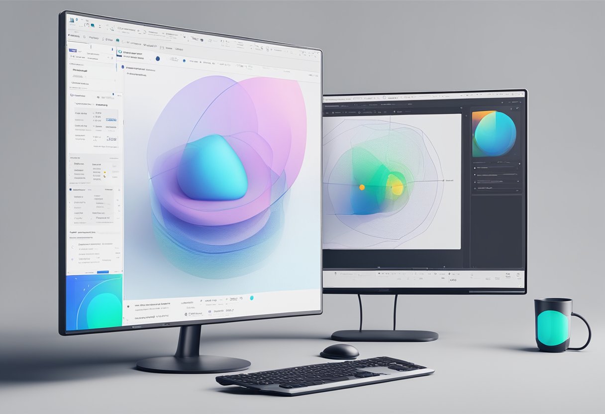 A computer screen displaying two AI interfaces comparing image creation capabilities