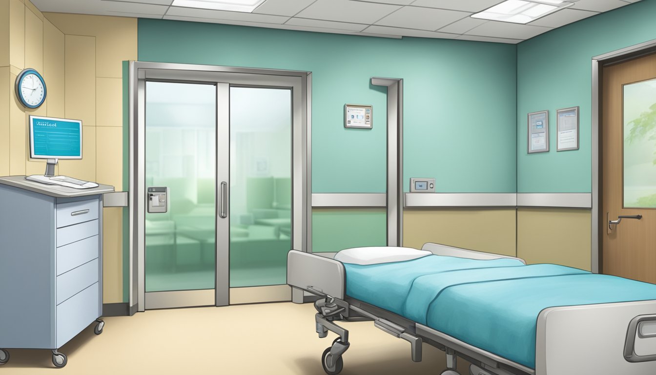 A modern hospital room with Dr. Deborah Lee Jin Hyun's name and title displayed prominently on the door