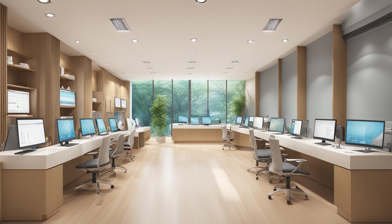 A modern, bustling heart centre in Orchard, SG. The clinic exudes professionalism and expertise, with state-of-the-art equipment and a serene atmosphere