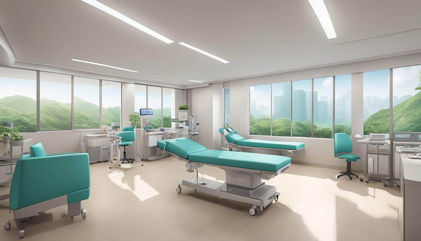 A modern, well-equipped clinic at Tan Tock Seng Hospital, offering expert cardiology services by Dr. Tan Chong Keat
