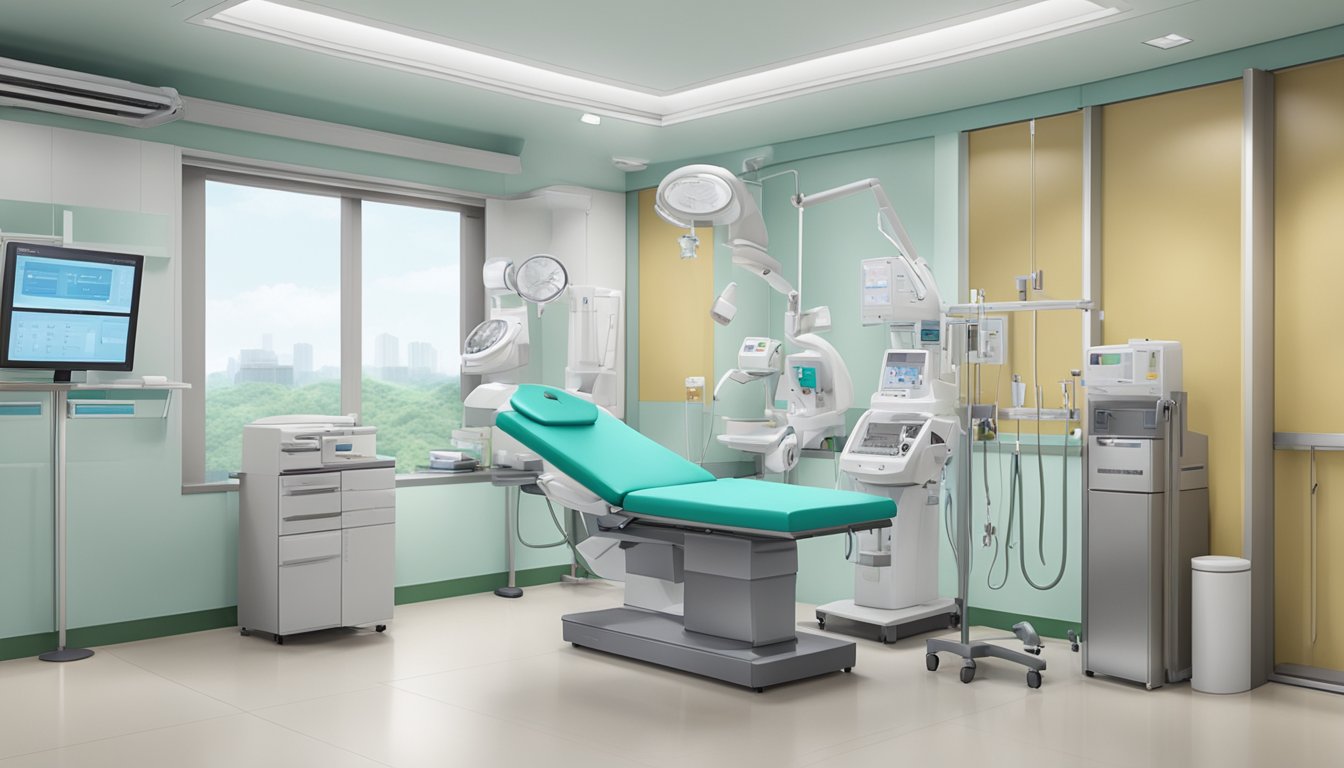 Dr. Shonda Ng's clinic at Tan Tock Seng Hospital, featuring modern medical equipment and a calming atmosphere