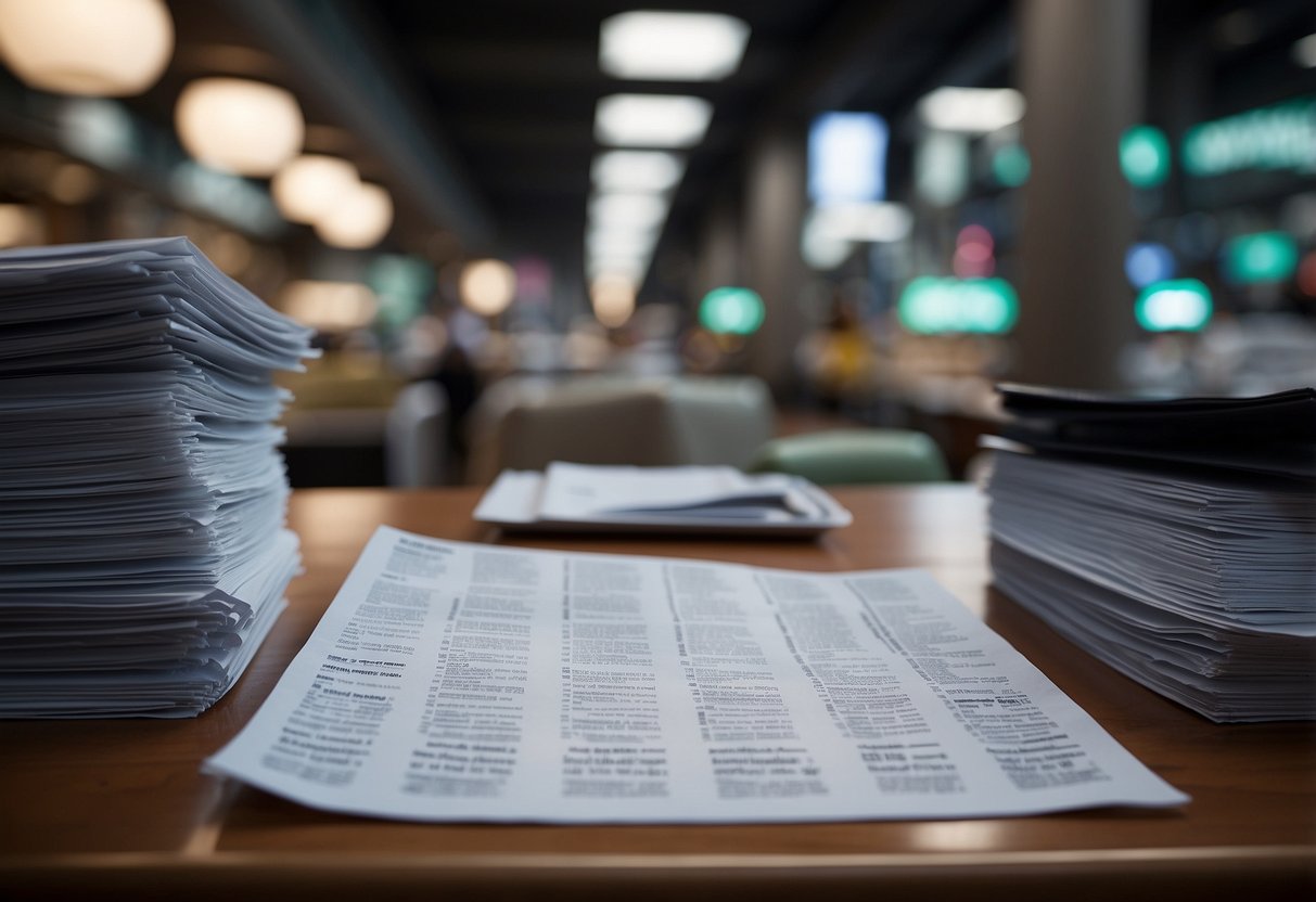 A table with documents on public market regulations and TP01 index. No human subjects or body parts