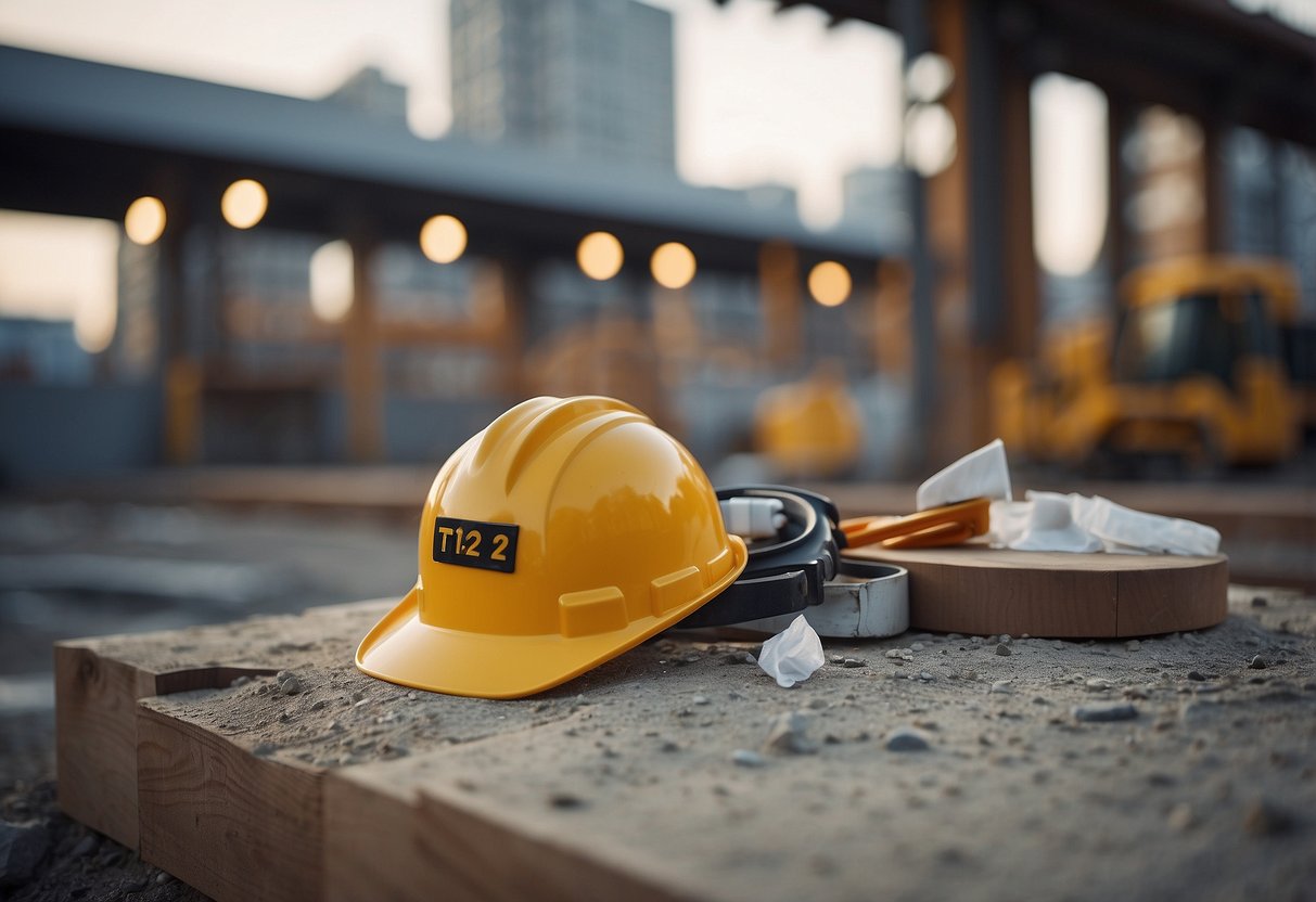 A construction site with specific materials and works, labeled TP12a, for public markets