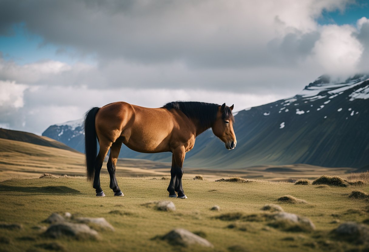 An Icelandic horse being used for leisure and tourism, showcasing its role in modern equestrian sports