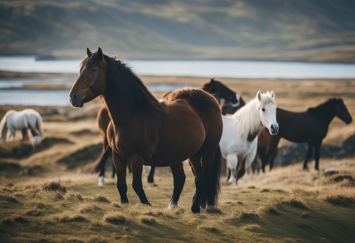 Islandic horses adapting to diverse climate conditions