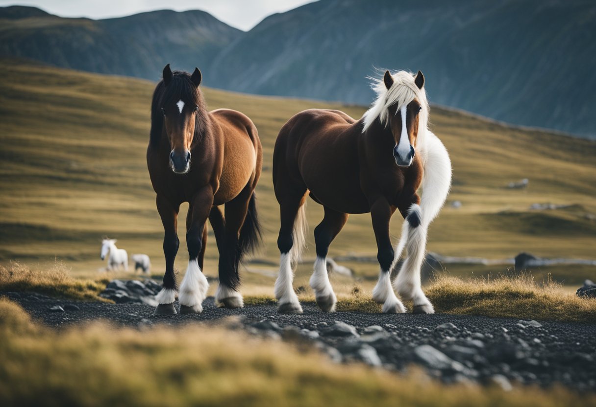 Islandic horses adapting to changing climate conditions for illustration