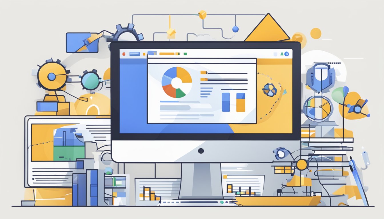 A computer screen displaying Google Webmaster Tools with various indexing and management tools being used
