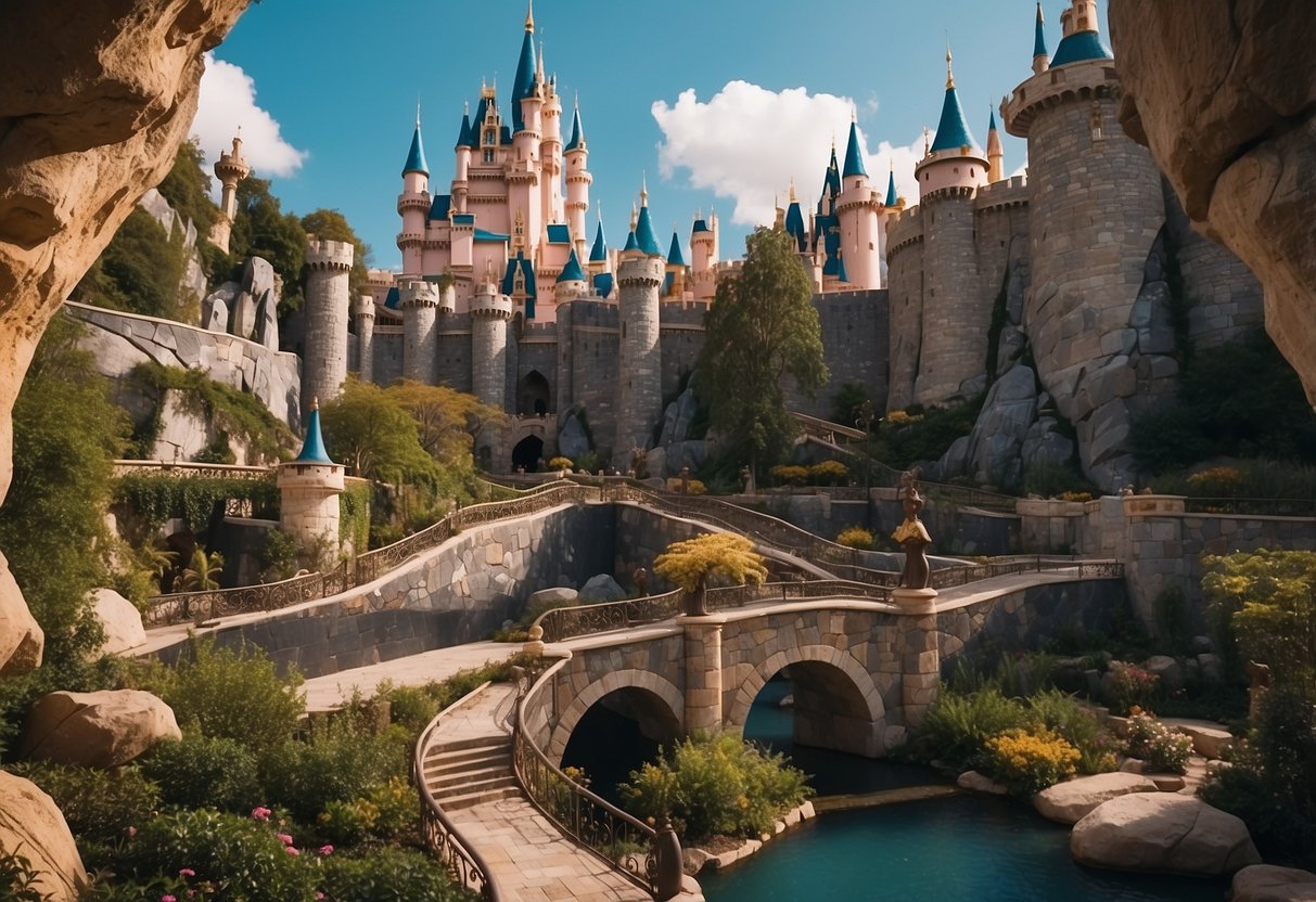 Majestic castles, hidden passages, and optical illusions create the magical world of Disney