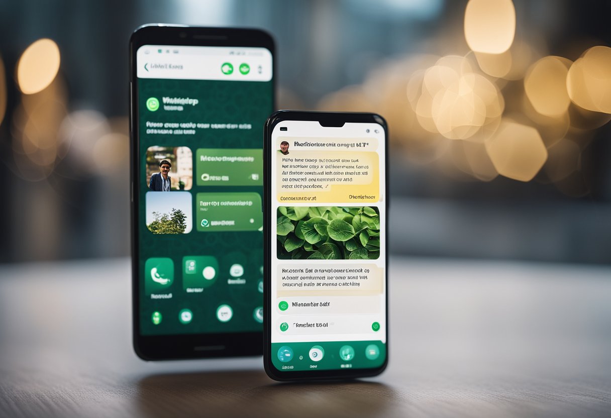 A Smartphone With A Chat Interface Displaying An Ai-Driven Whatsapp Conversation