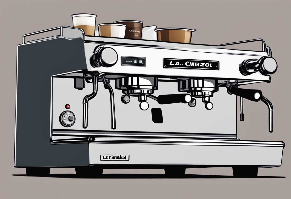 A La Cimbali and La Marzocco espresso machines in action, extracting rich, aromatic shots with precision and quality