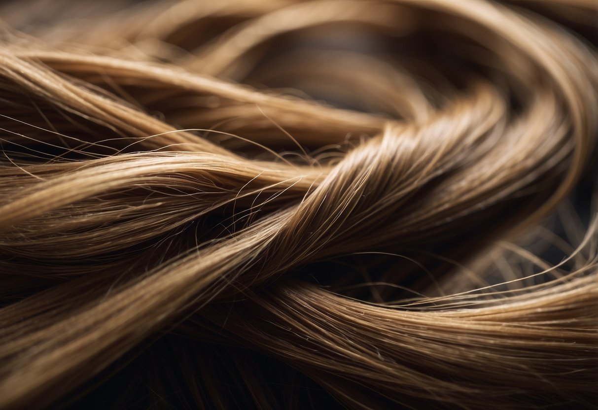 A tangled mess of hair with micro-loop extensions, showing signs of breakage and damage