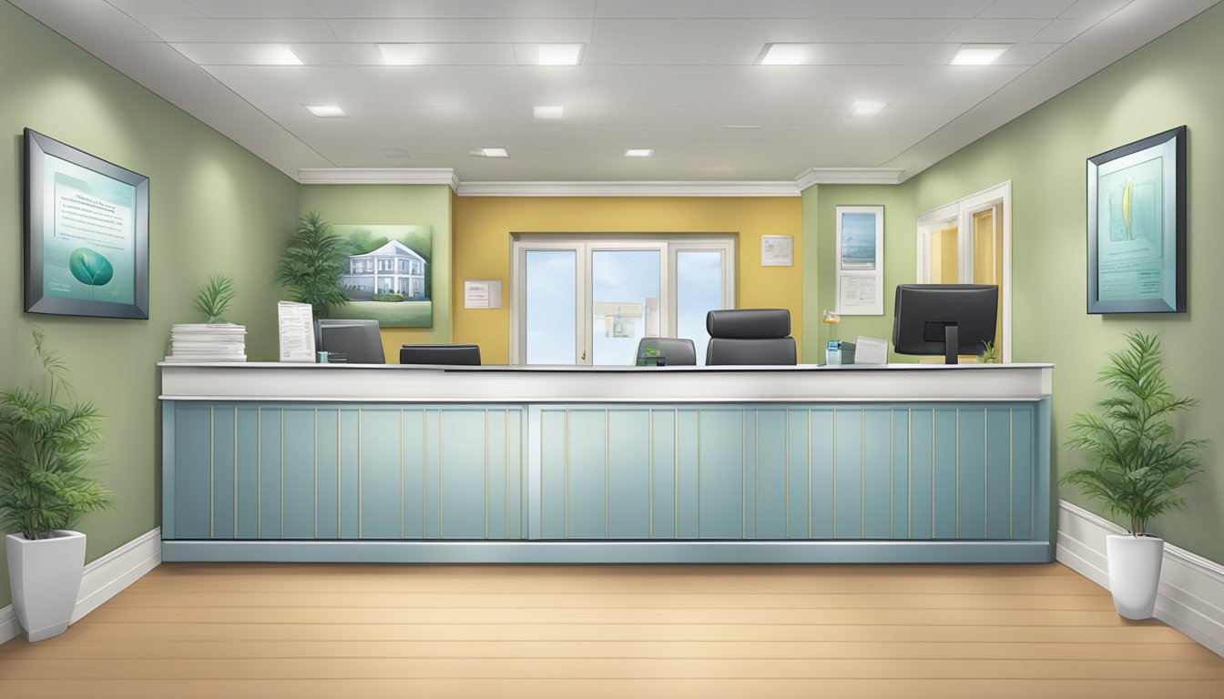 The serene medical concierge office, open for business with contact information displayed