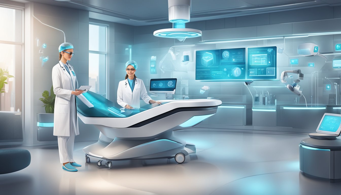 A futuristic medical concierge service with advanced technology and personalized care