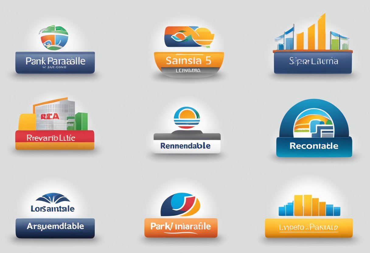 A row of bank logos with "recomendable para una LLC" in Spanish below