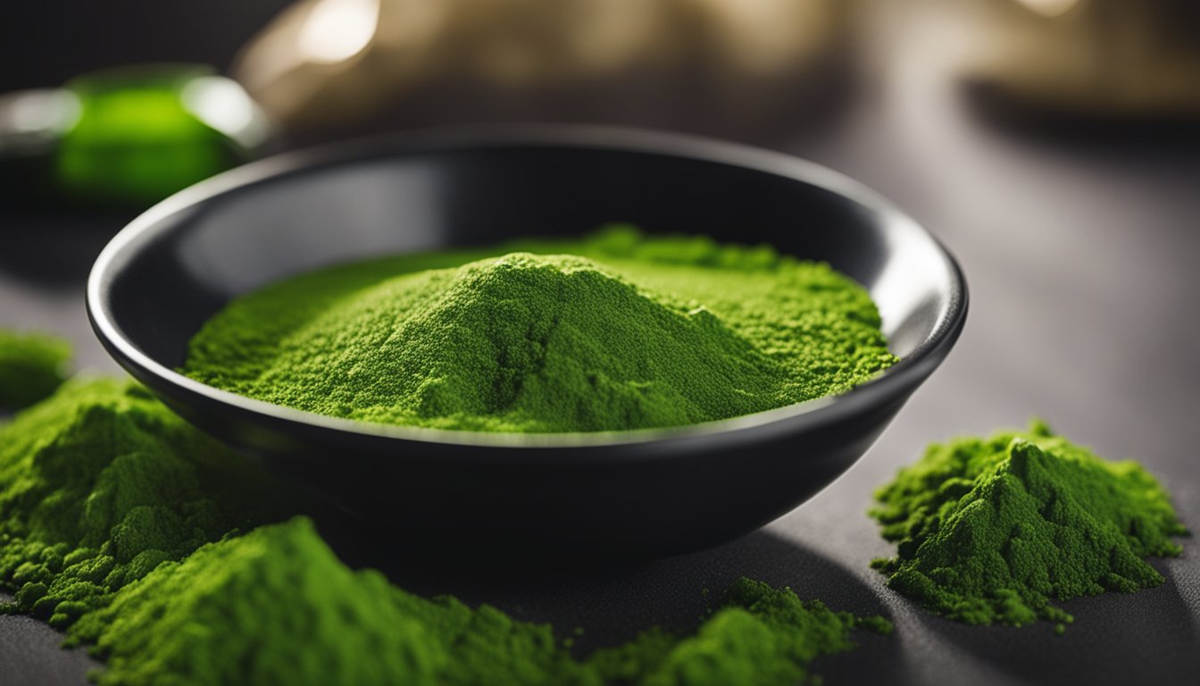 A daily dose of chlorella algae for detox is being measured