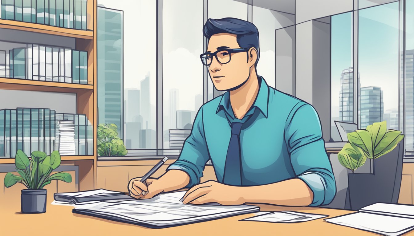 A business owner reviews eligibility criteria for an MPM Capital SME loan in Singapore