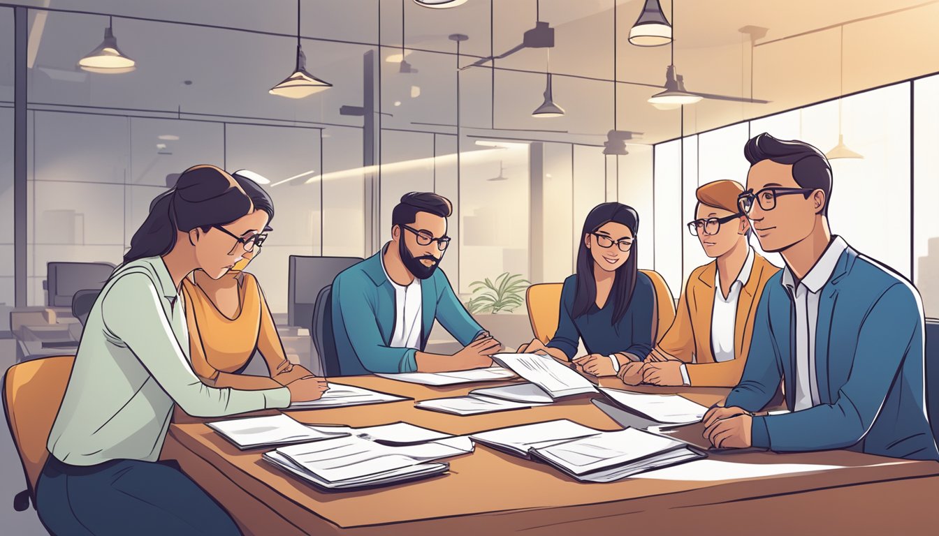 A group of business owners compare Validus SME and Startup Business Loan SG with competitors, discussing terms and benefits