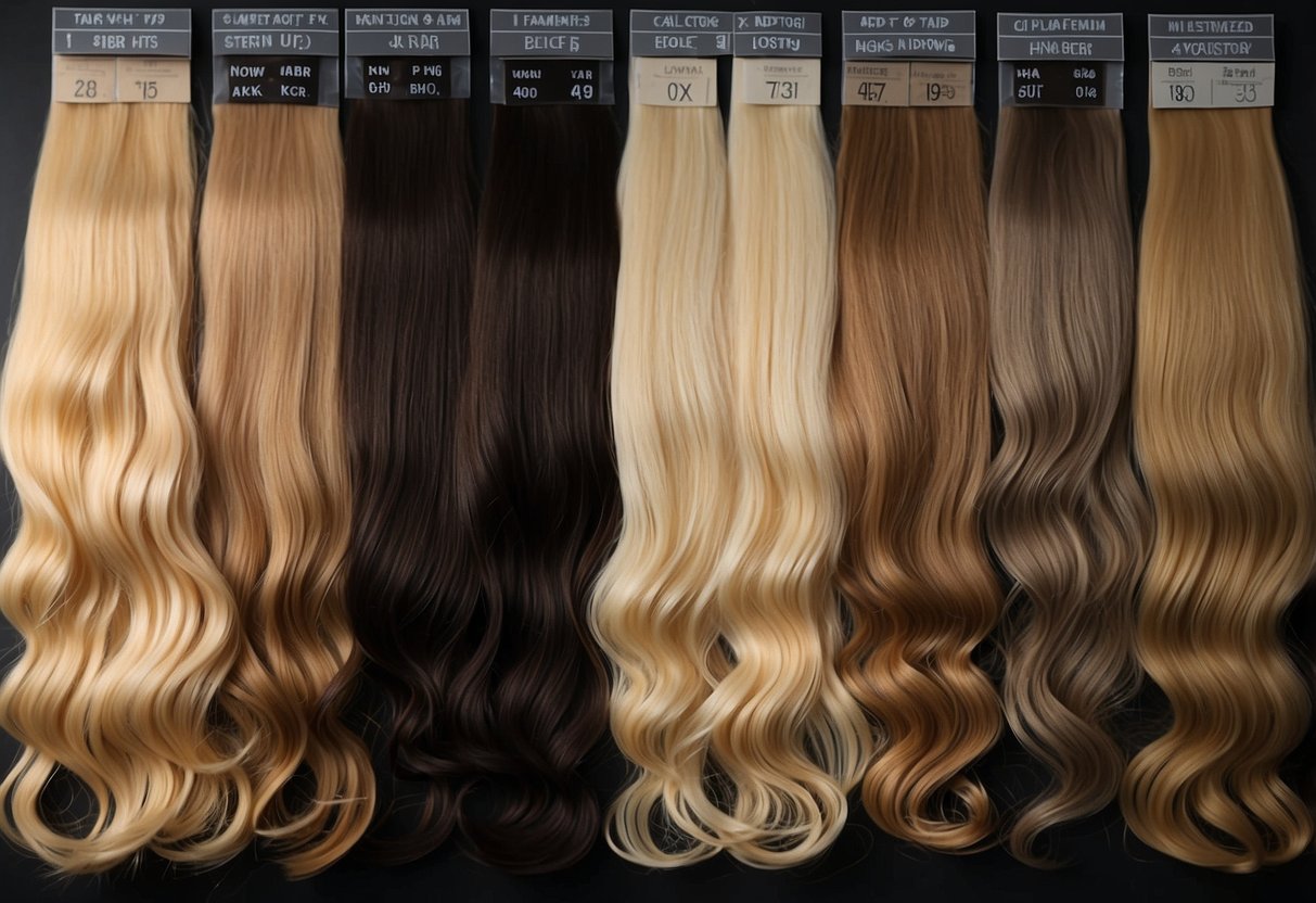 Tape-in hair extensions displayed with a list of pros and cons